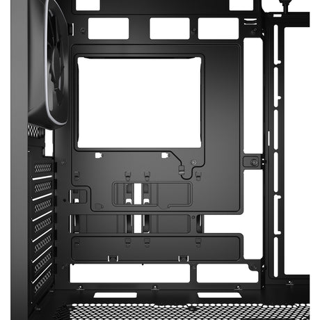 Sharkoon ak5m RGB Midi-Tower-Gehäuse (schwarz | 2x USB-A | 1x USB-C | RGB | gehärtetes Glas)