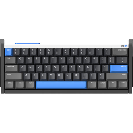 Iqunix ez60 magnetic switch gaming he keyboard (zwart, us lay-out (qwerty), gateron magnetic jade pro, 60%, rgb, double shot pbt keycaps)