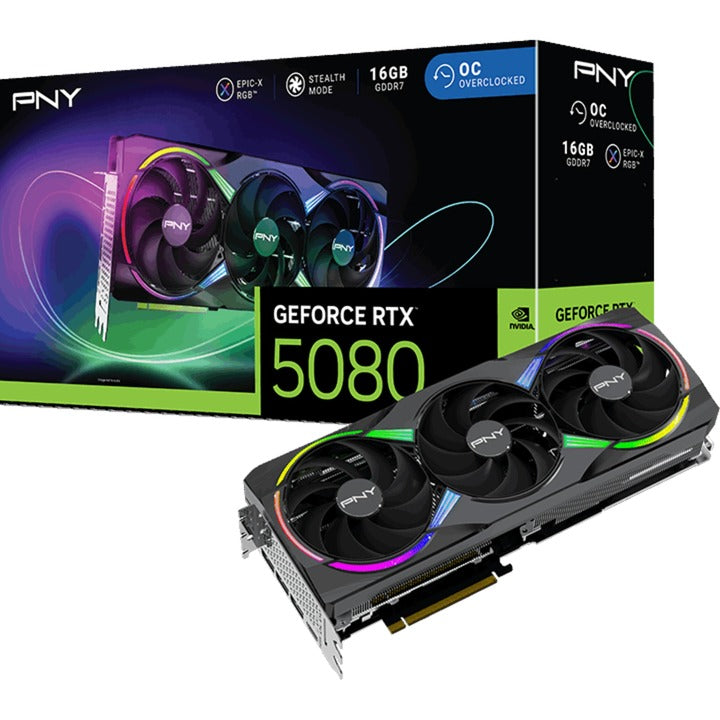 Pny Geforce RTX 5080 Arbb OC Grafikkarte (DLSS 4, 3x Display Port, 1x HDMI 2.1)