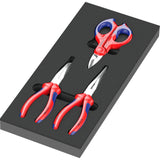 Wera 9781 Moosgummieinlage mit Knipex Zangenset 2, 3-teilig - 05150181001