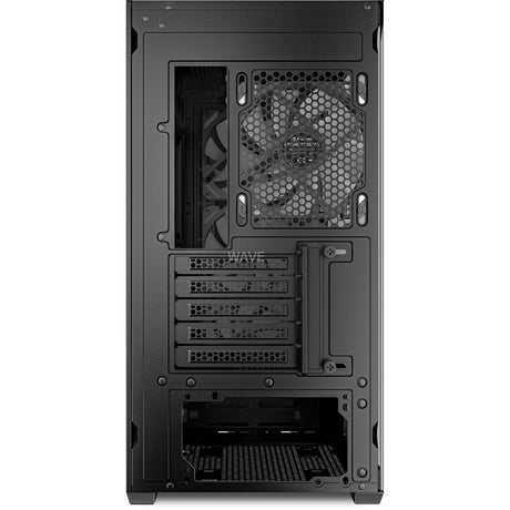 Sharkoon mk3 RGB Mini-Tower-Gehäuse (schwarz | 2x USB-A | 1x USB-C | RGB | gehärtetes Glas)
