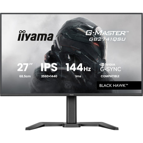 Iiyama G-Master Black Hawk GB2741QSU-B1 27 Gaming-Monitor (schwarz, HDMI, DisplayPort, 2x USB-A, USB-B, 144 Hz)