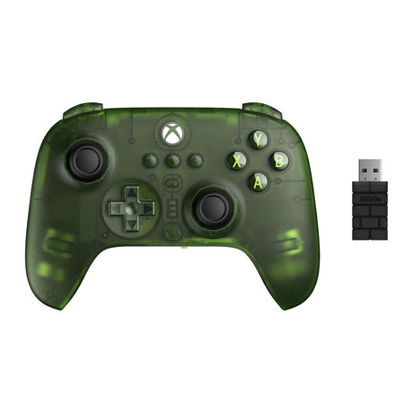 8bitdo ultimativer 3-Modus-Controller für Xbox (grün transparent, Xbox Series X|s, Xbox One, PC, Bluetooth USB-C 2,4 GHz)