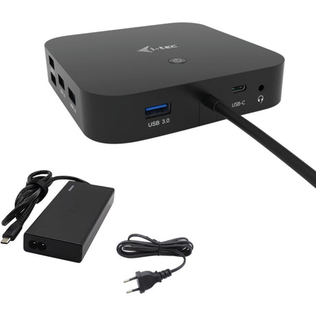 I-tec USB-C HDMI DP Dockingstation mit Stromversorgung 65 W + Universal-Ladegerät 77 W (schwarz)