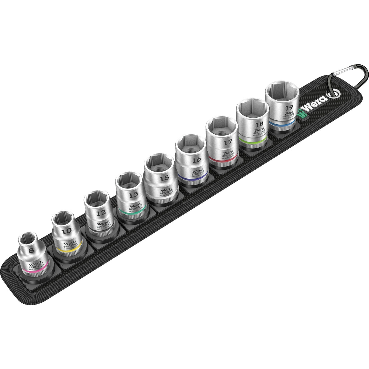 Wera Belt B 4 Zyklop Steckschlüsselsatz Steckschlüssel (schwarz silber, 9-teilig, mit 3 8 -Antrieb)