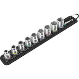 Wera Belt B 4 Zyklop Steckschlüsselsatz Steckschlüssel (schwarz silber, 9-teilig, mit 3 8 -Antrieb)