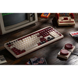 8bitdo retro mechanical keyboard fami edition (beige, us lay-out (qwerty), kailh box white, 100%, bluetooth low energy, wireless 2.4g, usb)