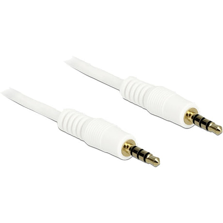 Delock 3,5 mm Stecker > 3,5 mm Stecker Kabel (weiß, 5 Meter)
