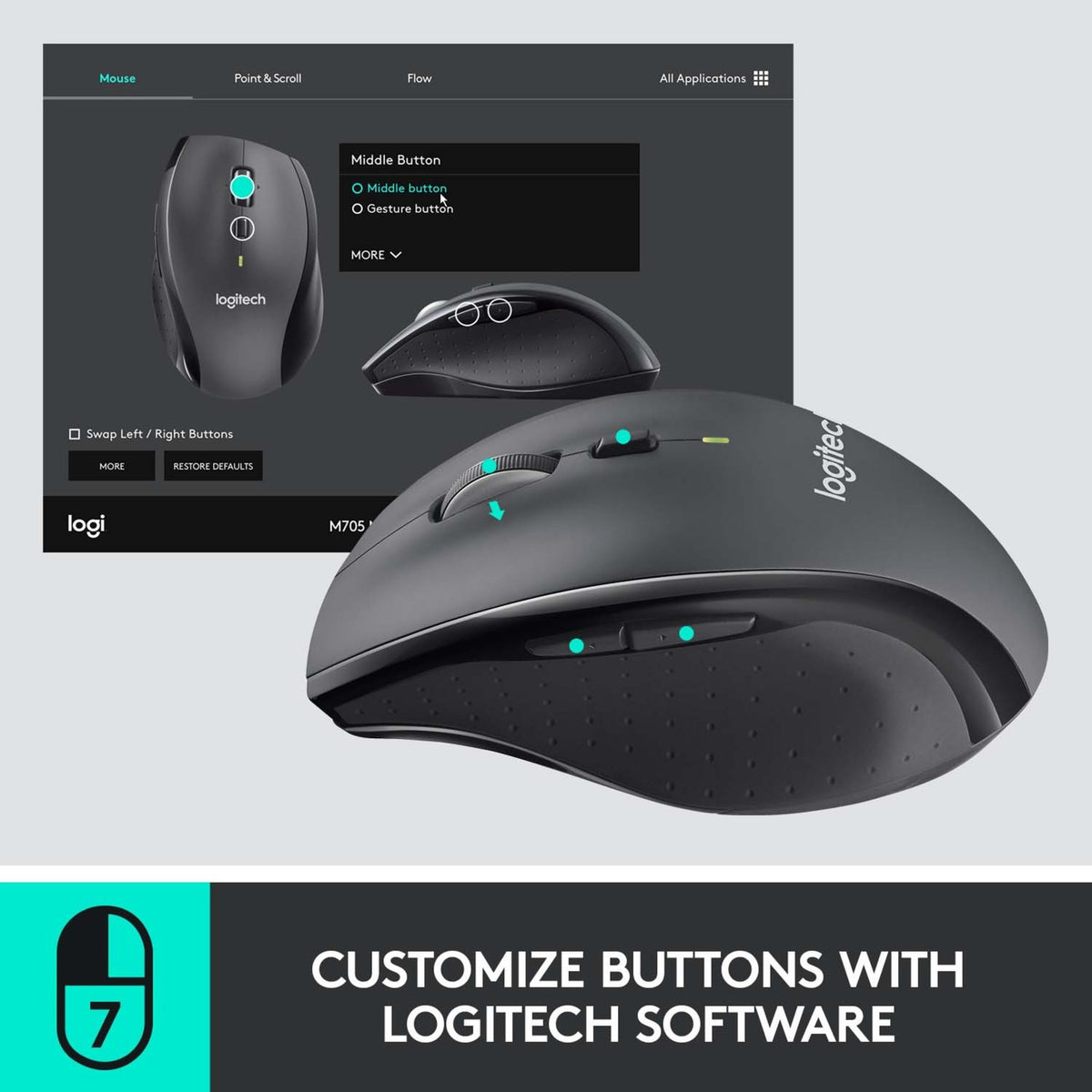 Logitech-Maus 910-006034 schwarz