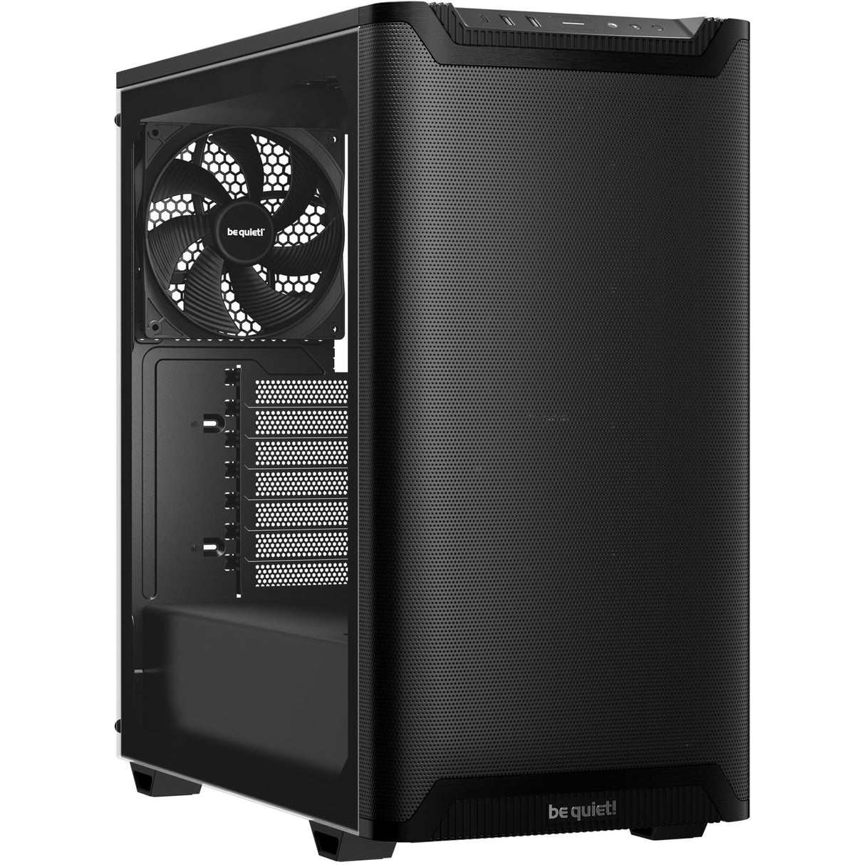 Ruhig sein! Pure Base 501 Airflow Window Midi-Tower-Gehäuse (schwarz | 2x USB-A | 1x USB-C | gehärtetes Glas)