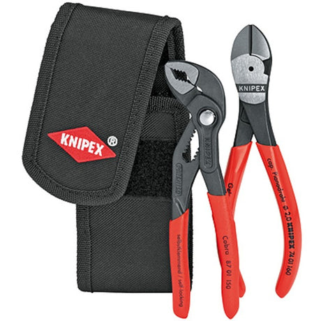 Knipex 002072v02 2-teiliges Mini-Zangen-Set in Gürteltasche