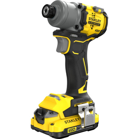 Stanley v20 18 V bürstenloser Schlagschrauber (gelb schwarz, Koffer, 2 Akkus und Ladegerät im Lieferumfang enthalten)