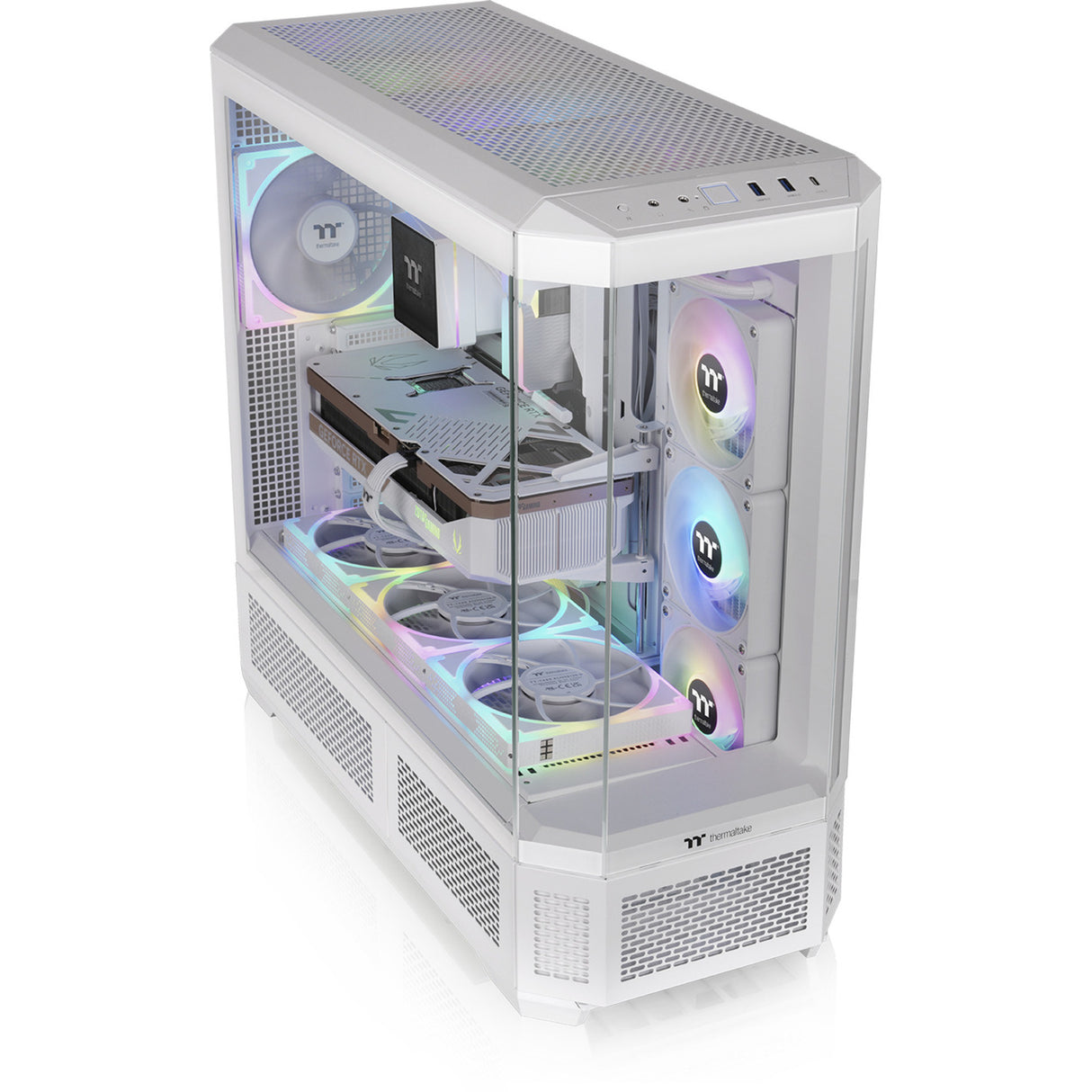 Thermaltake view 600 tg snow big tower behuizing (wit | 2x usb-a | 1x usb-c | tempered glass)