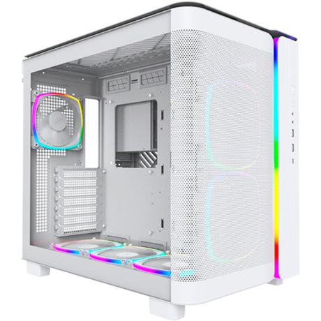 Montech King 95 Pro Midi-Tower-Gehäuse (weiß | 2x USB-A | 1x USB-C | RGB | gehärtetes Glas)