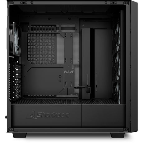 Sharkoon Rebel C70M RGB Midi-Tower-Gehäuse (schwarze Holzfarbe | 2x USB-A | 1x USB-C | RGB)