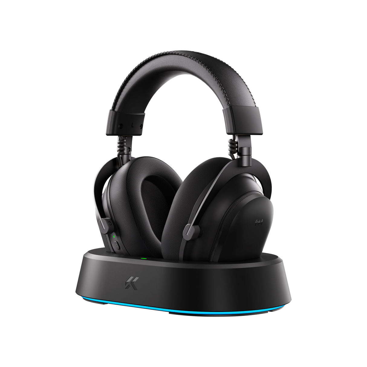 Mchose v9 turbo+ magnetic wireless over-ear gaming headset (zwart, nintendo switch, playstation 4, playstation 5, mobiel, pc, 2.4g bluetooth usb)