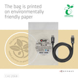 Club 3D Displayport 1.4 Vesa-zertifiziertes Kabel männlich-männlich (schwarz, 2 Meter, 8k 60 Hz, 32,4 Gbit/s)