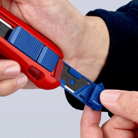 Knipex Cutix Universalmesser Teppichmesser (rot blau, inkl. 2 Messerklingen)