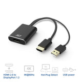 Act-Konnektivität HDMI-zu-DisplayPort-Adapter, 4K@60Hz (Schwarz)