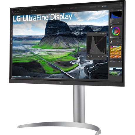 LG Ultrafine 27UQ850V-W 27 4K UHD Monitor (Weiß Silber, 2x HDMI, Display Port, 2x USB-A, USB-B, USB-C)