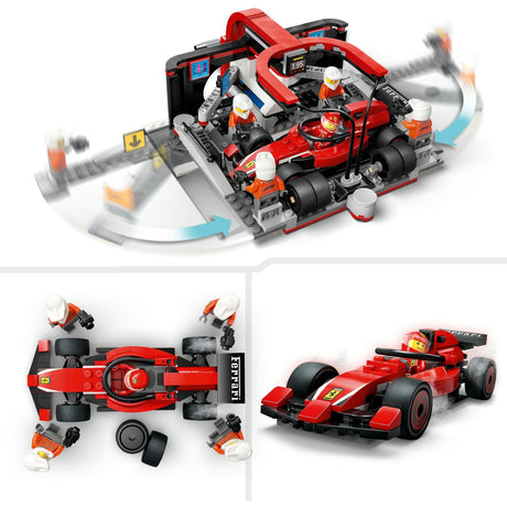 Lego City F1 Boxenstopp und Boxencrew mit Ferrari-Auto – 60443