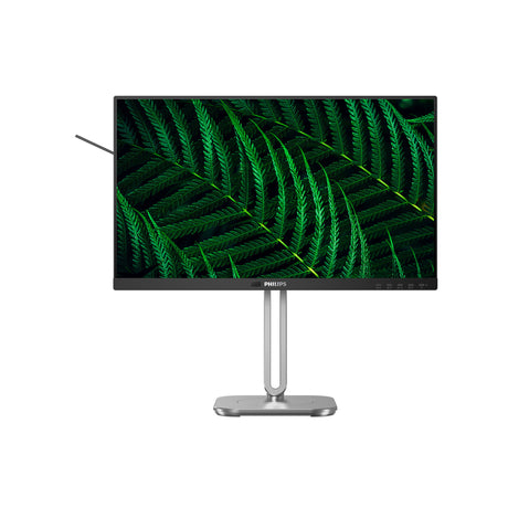 Philips 24b2g5301 23.8 monitor (zilver zwart, 1x displayport, 1x hdmi, 1x vga, 3x usb-c, 4x usb-a, 1x rj-45)