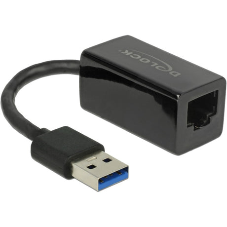 Delock Superspeed USB-A (USB 3.1 Gen 1) Stecker > Gigabit LAN 10 100 1000 Mbps Kompaktadapter (schwarz, 12,7 Zentimeter)