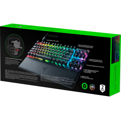 Razer Huntsman V3 Pro TKL RGB mechanische Gaming-Tastatur (schwarz, US-Layout (QWERTY), analog optisch Gen 2, 80 % (TKL), Double-Shot PBT)