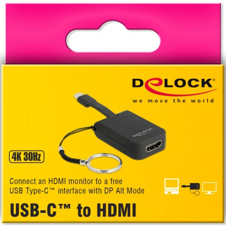 Delock USB-C > HDMI Adapter Schlüsselanhänger (schwarz, 4k 30hz)