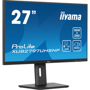 Iiyama Prolite xub2797uhsnp-b1 27 4K-UHD-Monitor (schwarz, HDMI, Display-Port, 4x USB-A, USB-C, RJ-45)