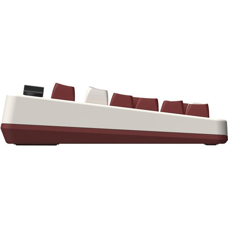 8bitdo mechanische Retro-Tastatur Fami Edition (Beige, US-Layout (QWERTZ), Kailh-Box weiß, 100 %, Bluetooth Low Energy, Wireless 2,4 G, USB)
