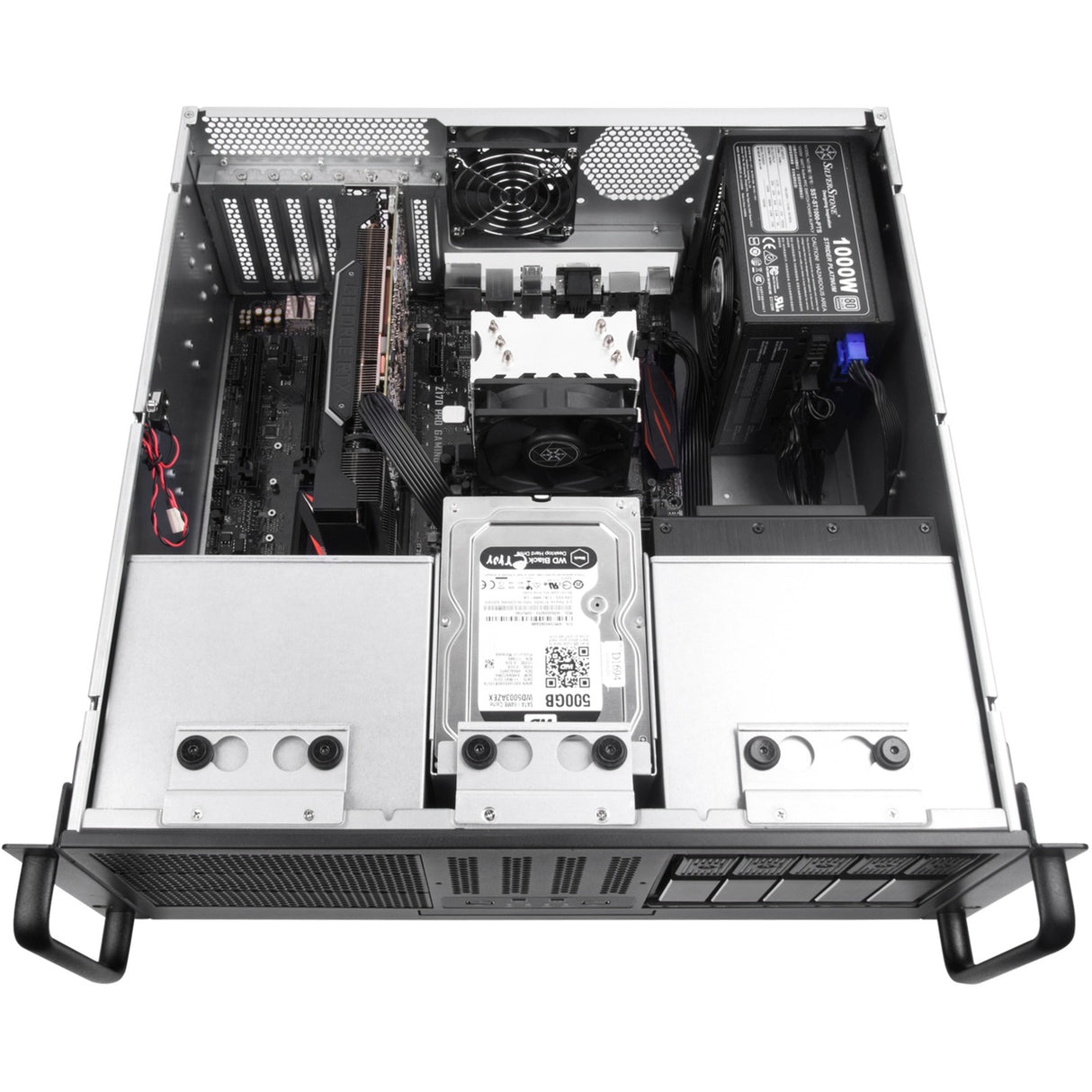 Silverstone RM41-H08 Rackgehäuse (schwarz | 2x USB-A 3.2 (5 Gbit s))