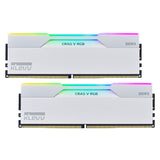 Klevv 32 gb ddr5-6000 (2x 16 gb) kit werkgeheugen (wit, kd5agu880-60a300j, cras v rgb, xmp 3.0, expo)