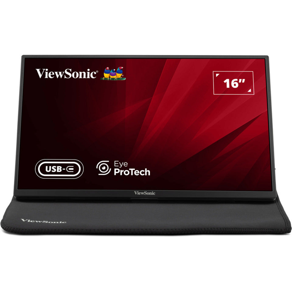 Viewsonic VA1650 leichter tragbarer Monitor 16 (schwarz, 1x HDMI, USB-C)
