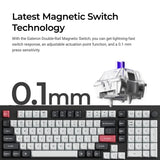 Keychron Q5 HE QMK kabellose benutzerdefinierte Tastatur (weiß, US-Layout (QWERTY), Gateron Double-Rail Magnetic Nebula, 96 %, RGB-LEDs, OSA Double-Shot PBT, Hot-Swap, Knopf, 2,4 GHz | Bluetooth 5.1 | USB-C)