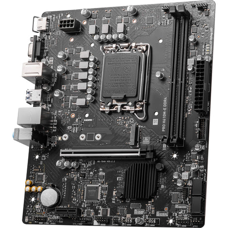 MSI Pro H610M-E DDR4 Sockel 1700 Mainboard (schwarz, GB-LAN, Sound, µATX)