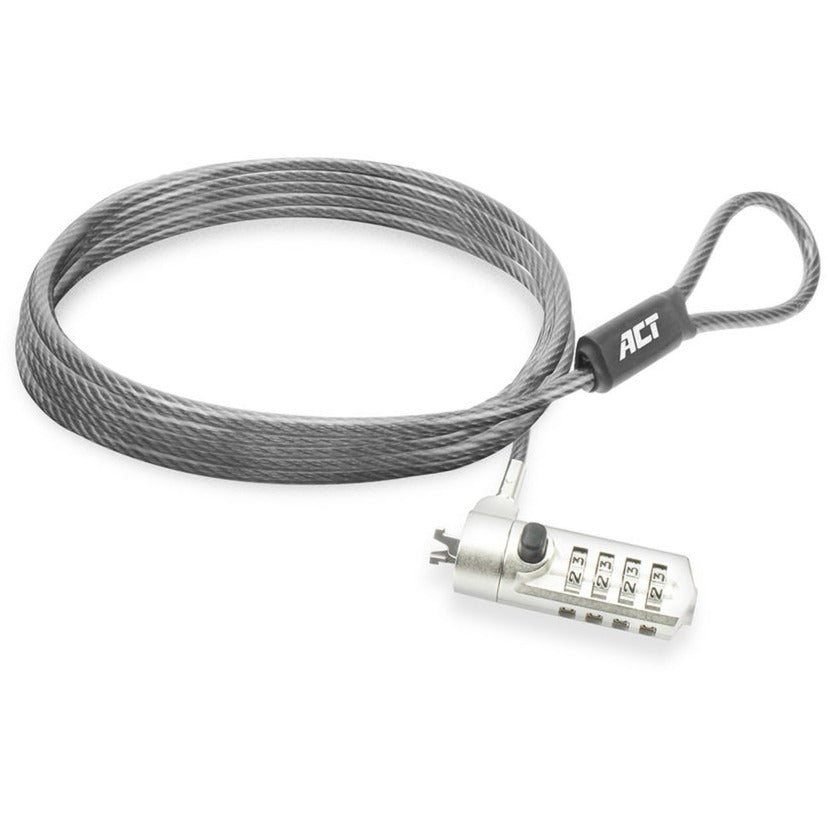 Laptopschloss act ac9025 grau 2000 mm