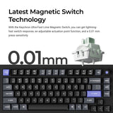 Keychron q1 he 8k magnetic switch keyboard (zwart, us lay-out (qwerty), ultra-fast lime, 75%, rgb, hot swap, 8k)