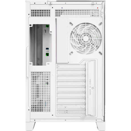 Xyz PC Gear Tesseract A-RGB Midi-Tower-Gehäuse (Weiß | 2x USB-A | 1x USB-C | RGB | Gehärtetes Glas)