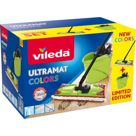 Vileda Ultramat Colors 2in1 Komplettset Bodenwischer (grün schwarz)