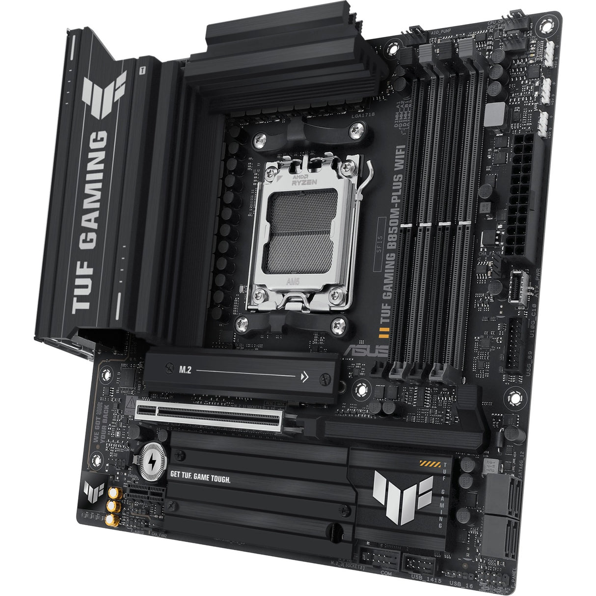 Asus Tuf Gaming B850M-Plus Wi-Fi Sockel AM5 Motherboard (2,5 GB-LAN, Wi-Fi 6e, BT, Sound, µATX)