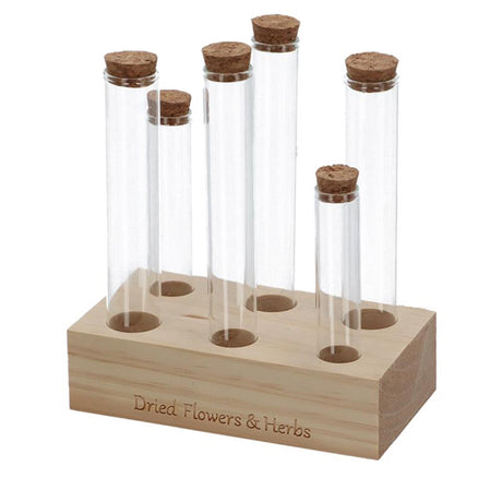 Esschert Design Blumen- und Kräuter-Reagenzgläser aus Glas, 6 Stück im Standard