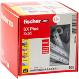 Fischer plug sx plus 8x65 – universeelplug – ø8 mm – 50 stuks