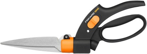 Fiskars Grasschere – Servosystem GS42 – Rasenkantenschere 360 Grad Schnittwinkel