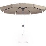 Madison Sonnenschirm Flores 300 cm Volant ecru