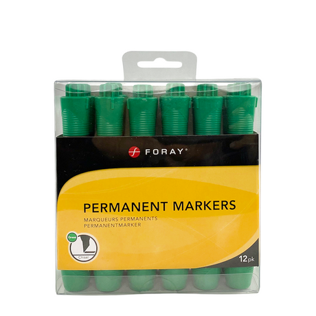 Foray permanent markers green 12 stuks
