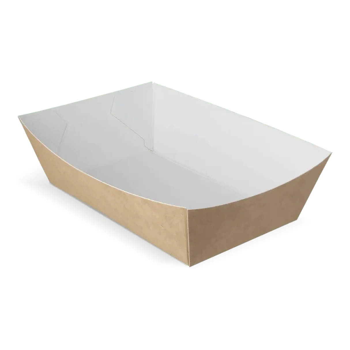 Takeaware frietbakje a13 kraft wit bio (400 stuks)