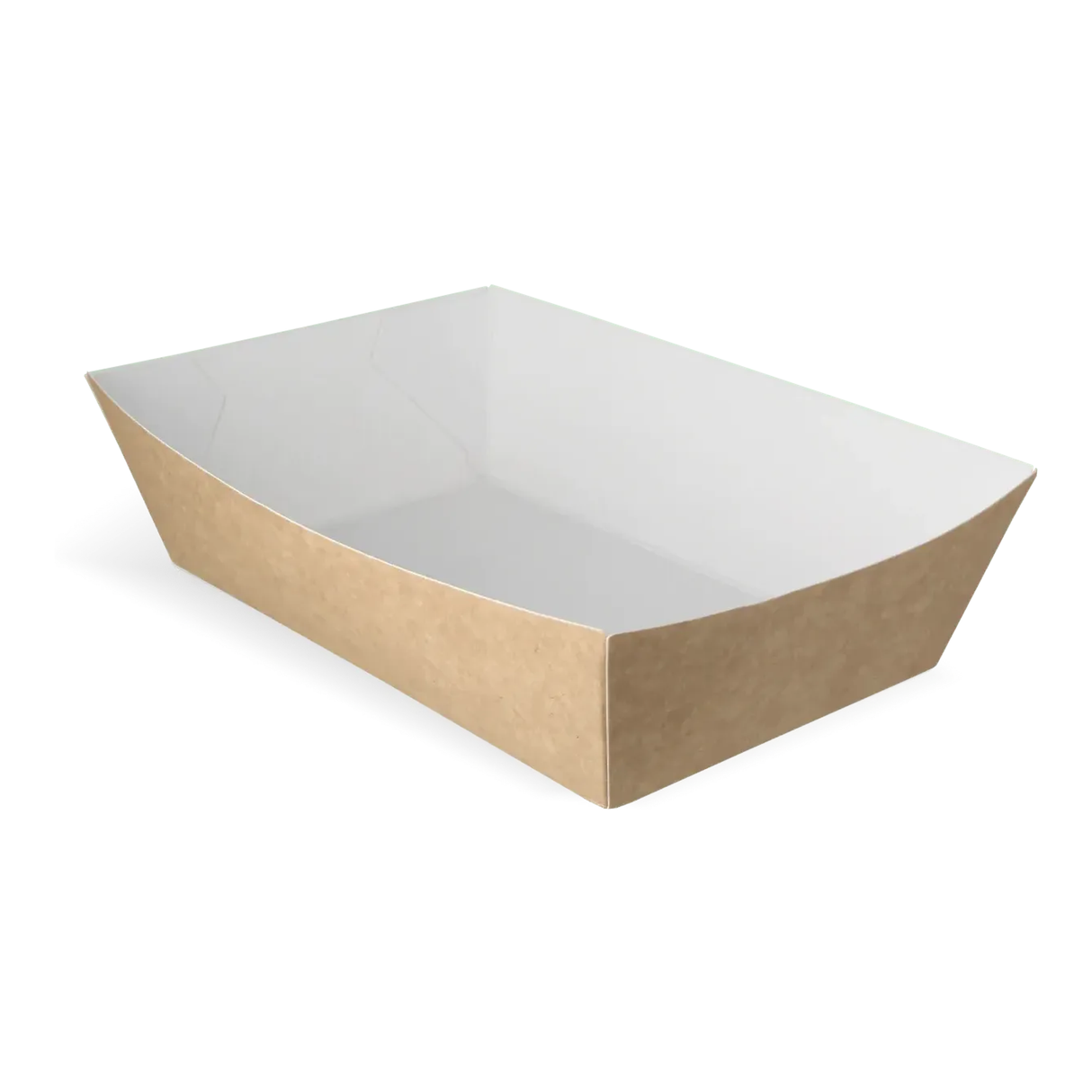 Takeaware frietbakje a50 kraft wit bio (400 stuks)