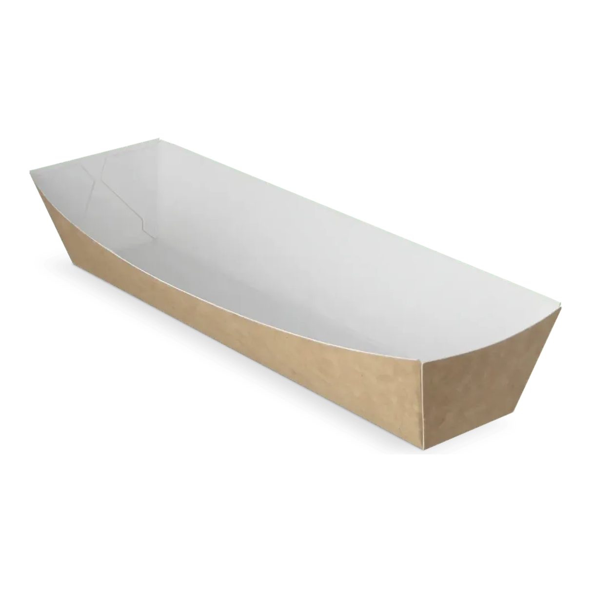 Takeaware frikandelbakjes a16 kraft wit bio (400 stuks)