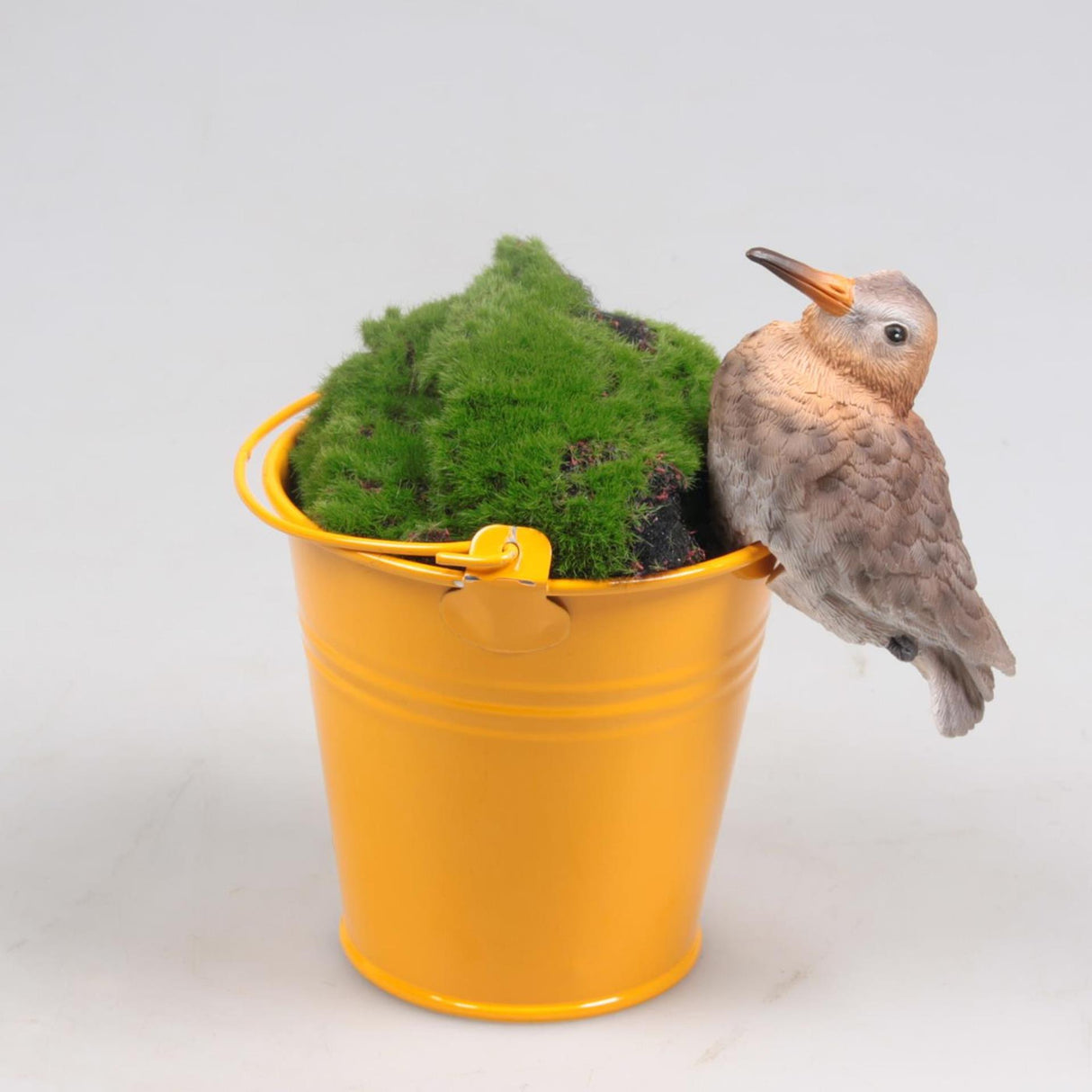 Season inspired decoration farmwood animals pothanger vogel grutto 10x5x7.5cm polyresin